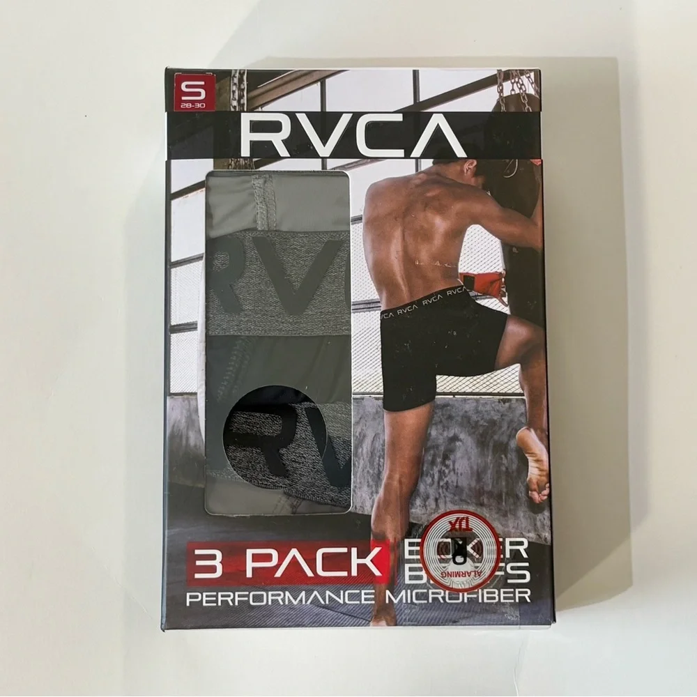 RVCA Microfiber Men's Performance Boxer Briefs 3-Pack
